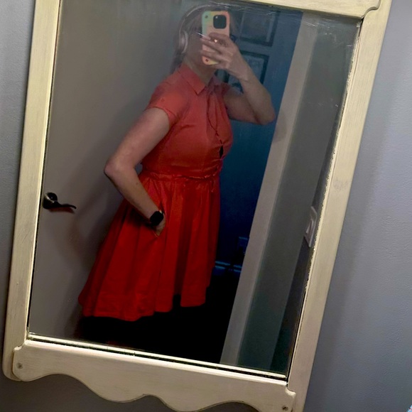 Red Armani exchange dress with pockets. - Picture 10 of 16